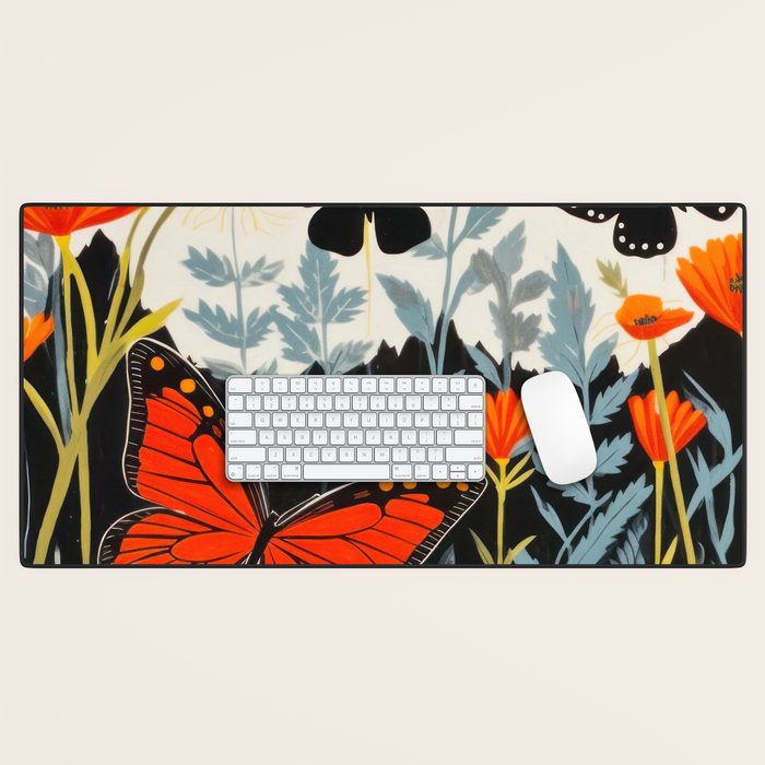Butterfly Spring Garden Desk Mat Gallery Image 1