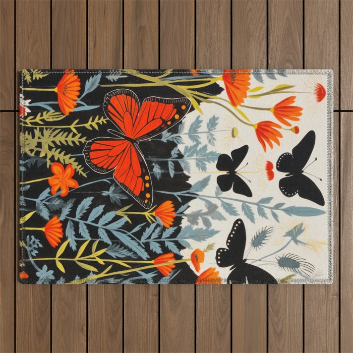Butterfly Spring Garden Outdoor Rug Gallery Image 1