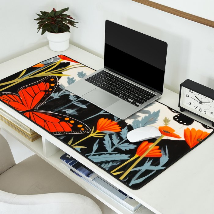 Butterfly Spring Garden Desk Mat Gallery Image 2