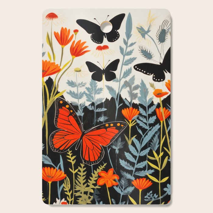 Butterfly Spring Garden Cutting Board Gallery Image 1