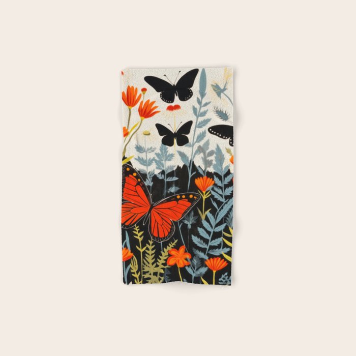 Butterfly Spring Garden Bath Towel Gallery Image 1