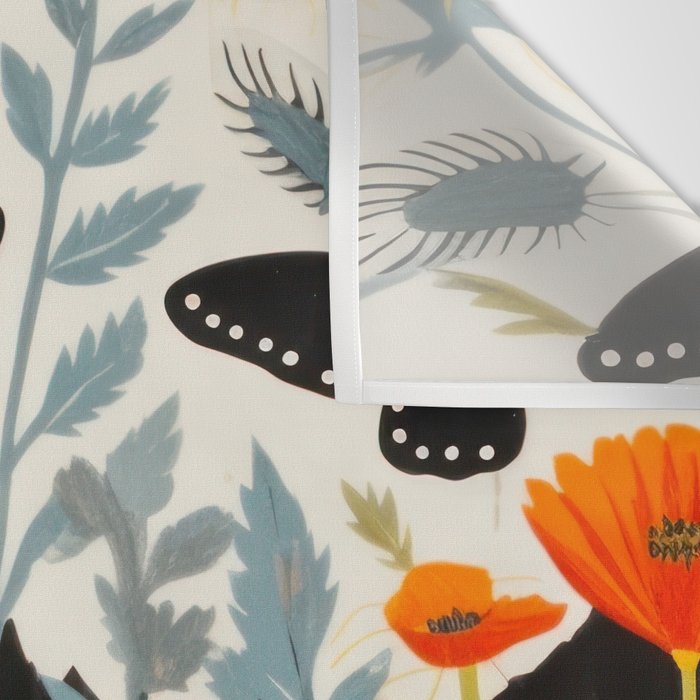 Butterfly Spring Garden Wall Tapestry Gallery Image 3