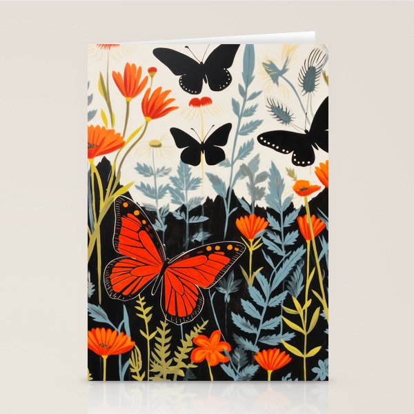 Butterfly Spring Garden Stationery Card Gallery Image 2