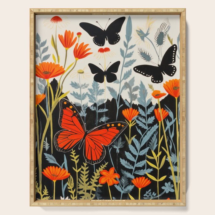 Butterfly Spring Garden Serving Tray Gallery Image 1