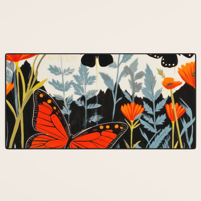 Butterfly Spring Garden Desk Mat Gallery Image 3