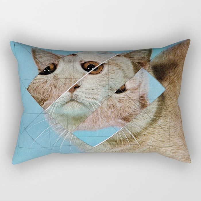 the depressive cat am abend bekommt den blues Rectangular Pillow Gallery Image 2