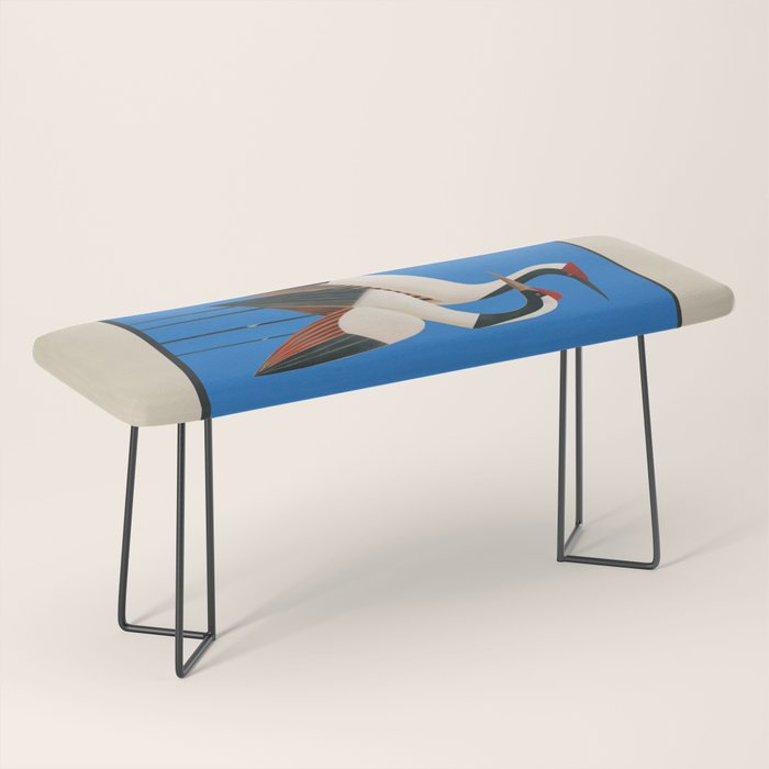 Stillness in Motion - Abstract Cranes in Blue Bench Gallery Image 1