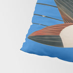 Stillness in Motion - Abstract Cranes in Blue Pillow Sham Gallery Image 4