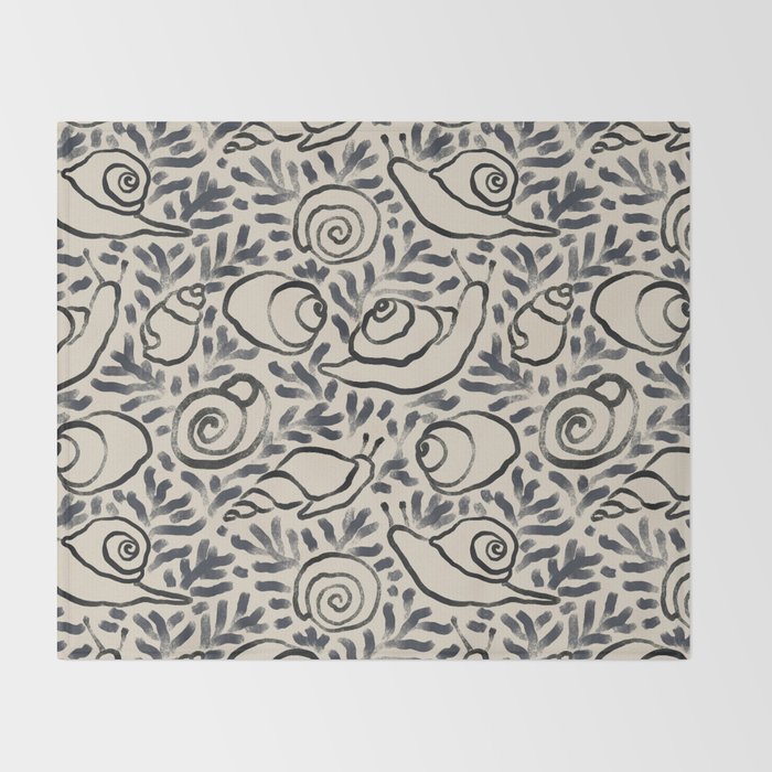 Snail Gardener Throw Blanket Gallery Image 2