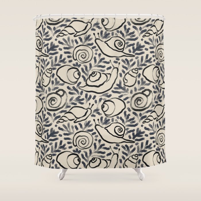 Snail Gardener Shower Curtain Gallery Image 1