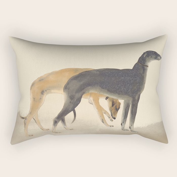 Two Sighthounds Rectangular Pillow Gallery Image 2