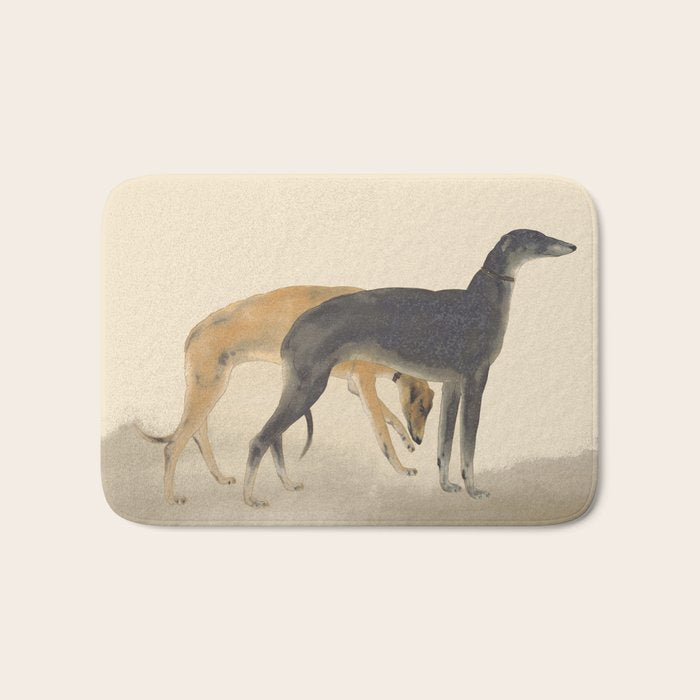 Two Sighthounds Bath Mat Gallery Image 1