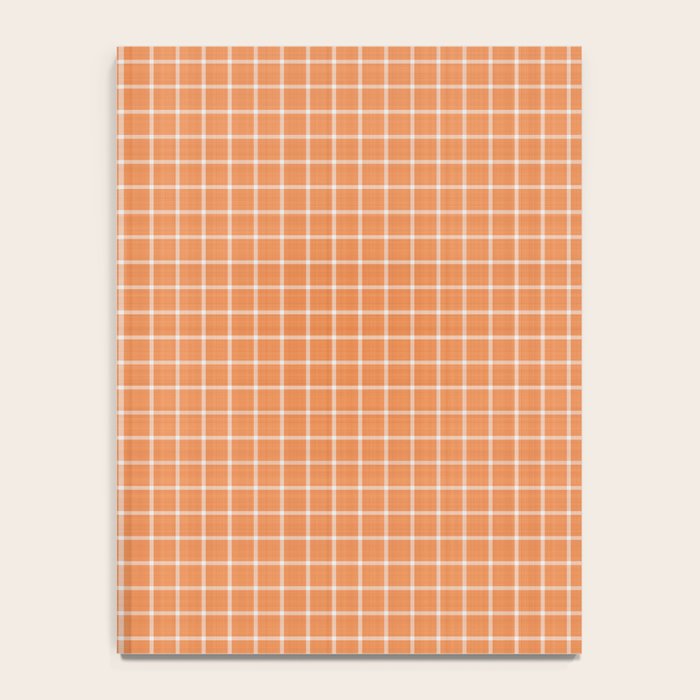 Rustic Linen Checks Gingham Pattern With A Vintage Linen Vibe Warm Orange Notebook Gallery Image 4