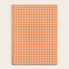 Rustic Linen Checks Gingham Pattern With A Vintage Linen Vibe Warm Orange Notebook Gallery Image 4