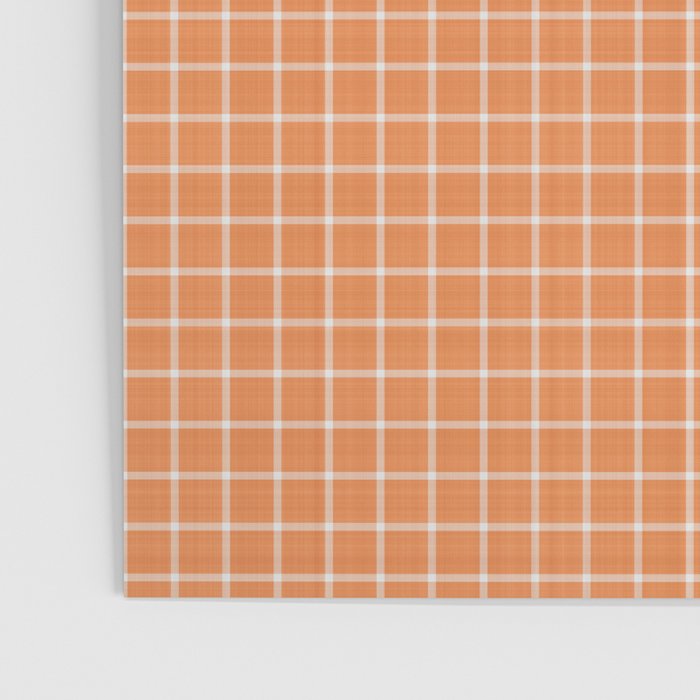 Rustic Linen Checks Gingham Pattern With A Vintage Linen Vibe Warm Orange Poster Gallery Image 3