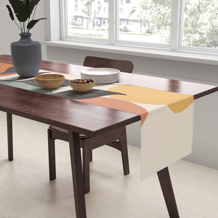 Abstract Minimal Shapes 23 Table Runner Gallery Image 2