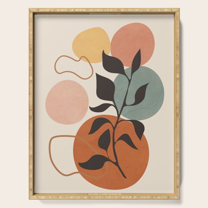 Abstract Minimal Shapes 23 Serving Tray Gallery Image 1