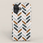 Painted herringbone - neutrals iPhone Case Gallery Image 1