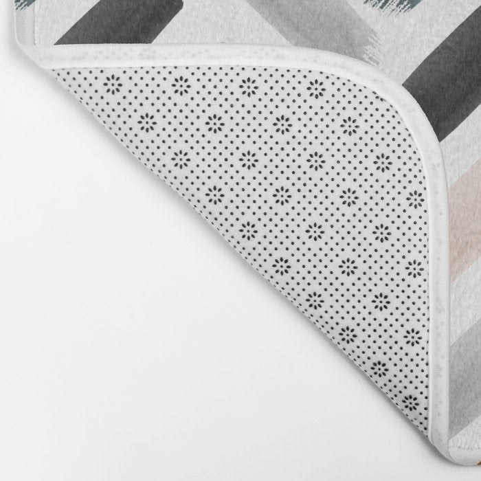 Painted herringbone - neutrals Bath Mat Gallery Image 2