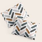 Painted herringbone - neutrals Pillow Sham Gallery Image 3