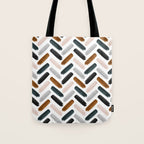Painted herringbone - neutrals Tote Bag Gallery Image 1