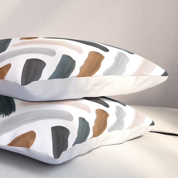 Painted herringbone - neutrals Pillow Sham Gallery Image 3
