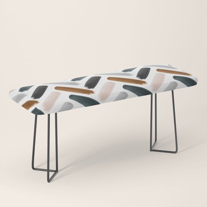 Painted herringbone - neutrals Bench Gallery Image 1