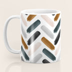Painted herringbone - neutrals Coffee Mug Gallery Image 3