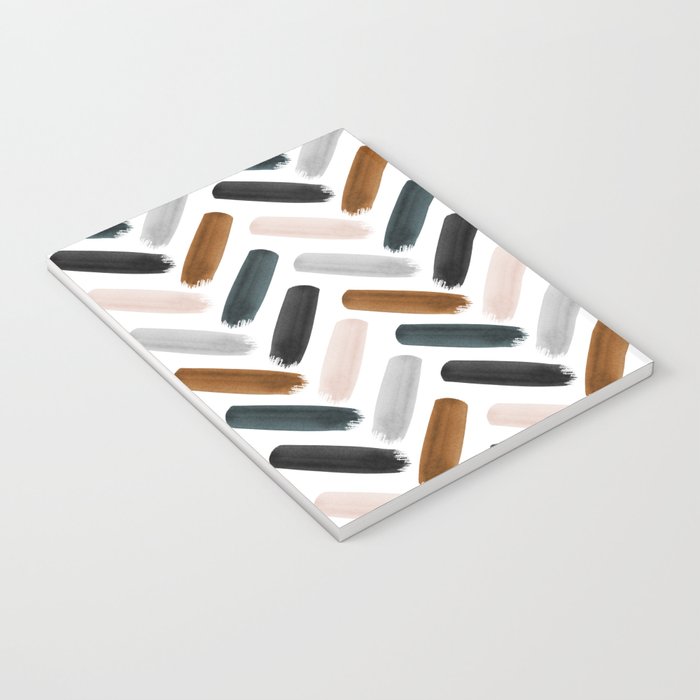 Painted herringbone - neutrals Notebook Gallery Image 3