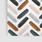 Painted herringbone - neutrals Poster Gallery Image 3