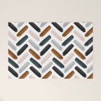 Painted herringbone - neutrals Welcome Mat Gallery Image 1