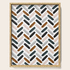 Painted herringbone - neutrals Serving Tray Gallery Image 1