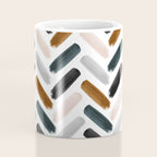 Painted herringbone - neutrals Coffee Mug Gallery Image 4