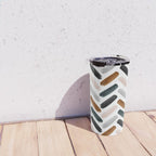 Painted herringbone - neutrals Travel Mug Gallery Image 4