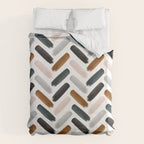 Painted herringbone - neutrals Duvet Cover Gallery Image 6