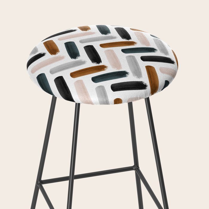 Painted herringbone - neutrals Stool Gallery Image 2