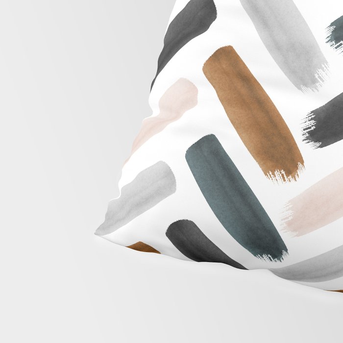 Painted herringbone - neutrals Pillow Sham Gallery Image 4