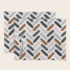 Painted herringbone - neutrals Placemat Gallery Image 1