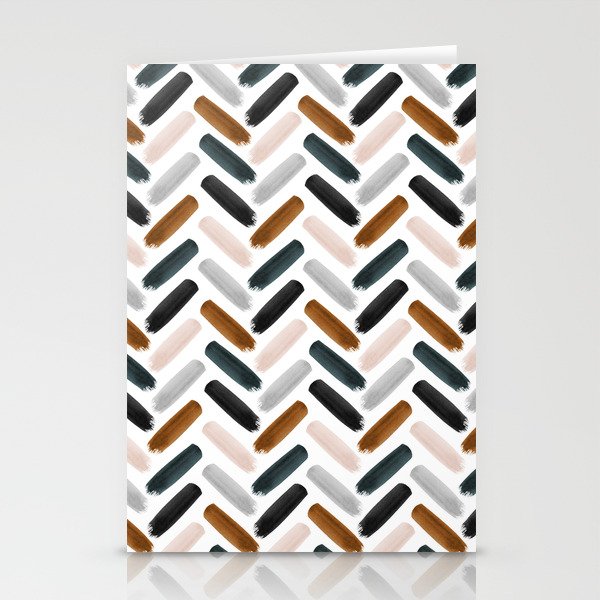 Painted herringbone - neutrals Stationery Card Gallery Image 2