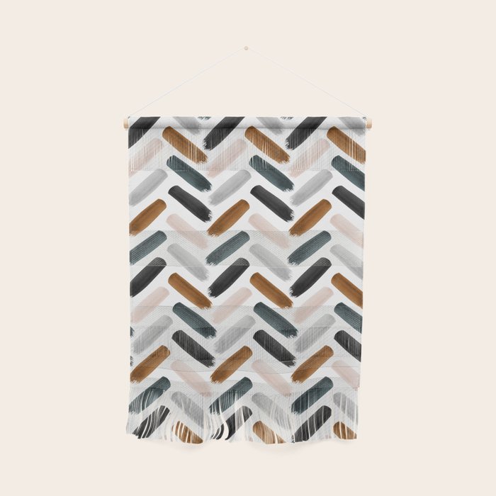 Painted herringbone - neutrals Wall Hanging Gallery Image 1