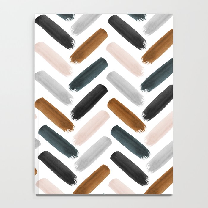 Painted herringbone - neutrals Notebook Gallery Image 4
