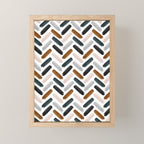 Painted herringbone - neutrals Mini Art Print Gallery Image 1