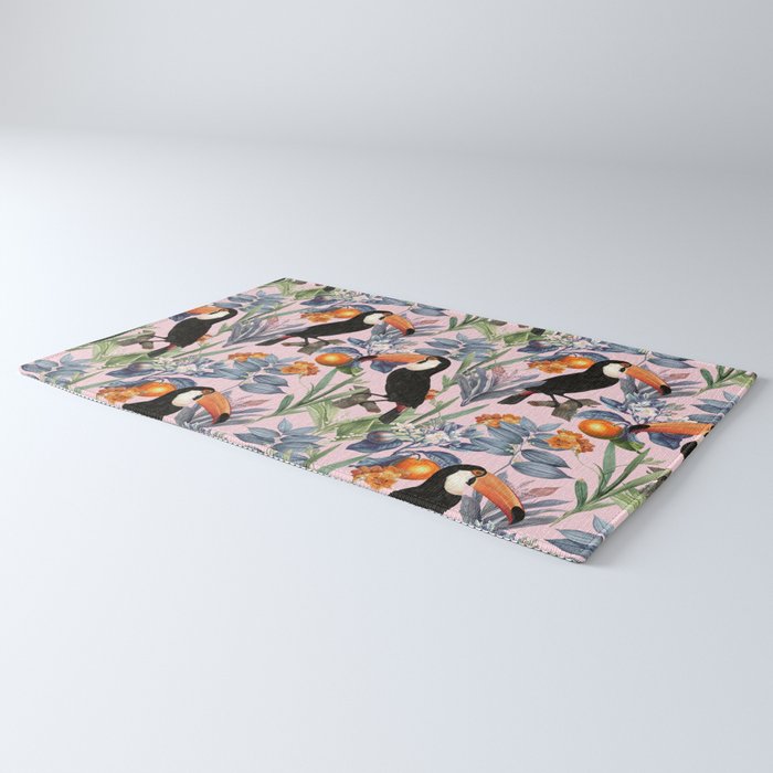 Tucan Garden #pattern #illustration Rug Gallery Image 3
