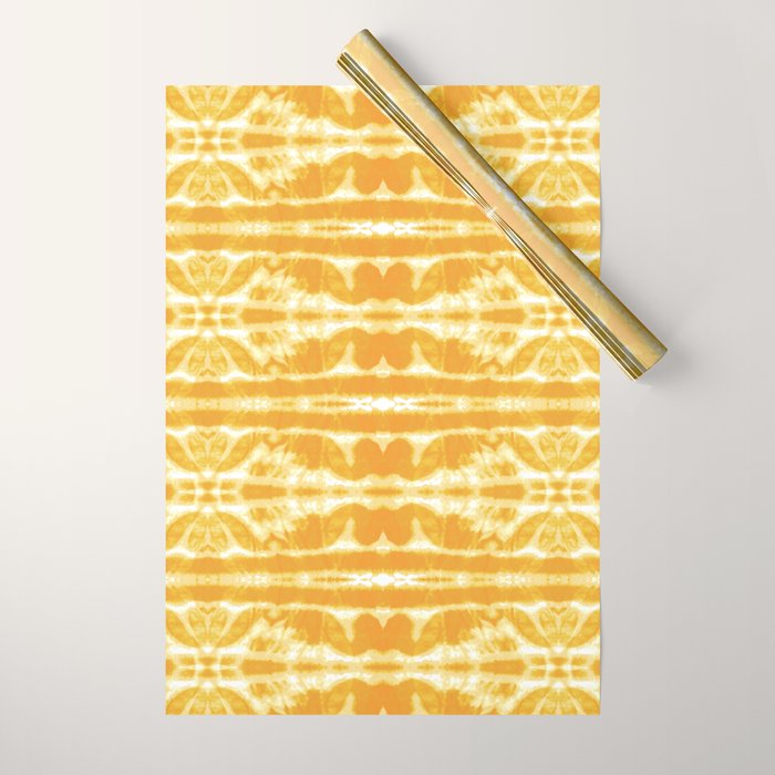 Yellow Tie Dye Twos Wrapping Paper Gallery Image 1