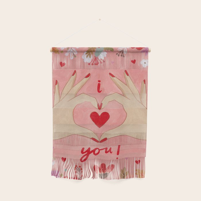 Women hands making love sign Wall Hanging Gallery Image 1