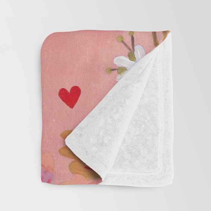 Women hands making love sign Throw Blanket Gallery Image 3