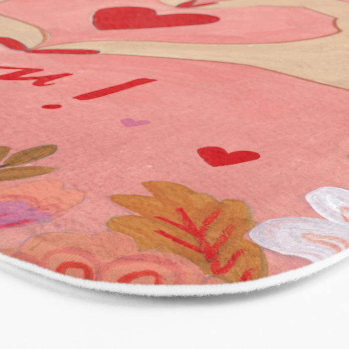 Women hands making love sign Bath Mat Gallery Image 3