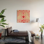 Women hands making love sign Wood Wall Art Gallery Image 2