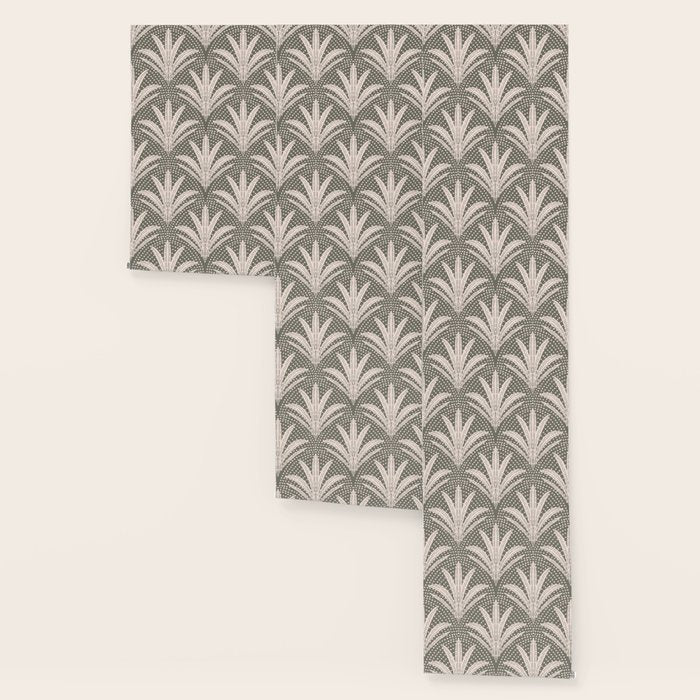 Boho Rustic Palm Radiance Muted Grey Wallpaper Gallery Image 3