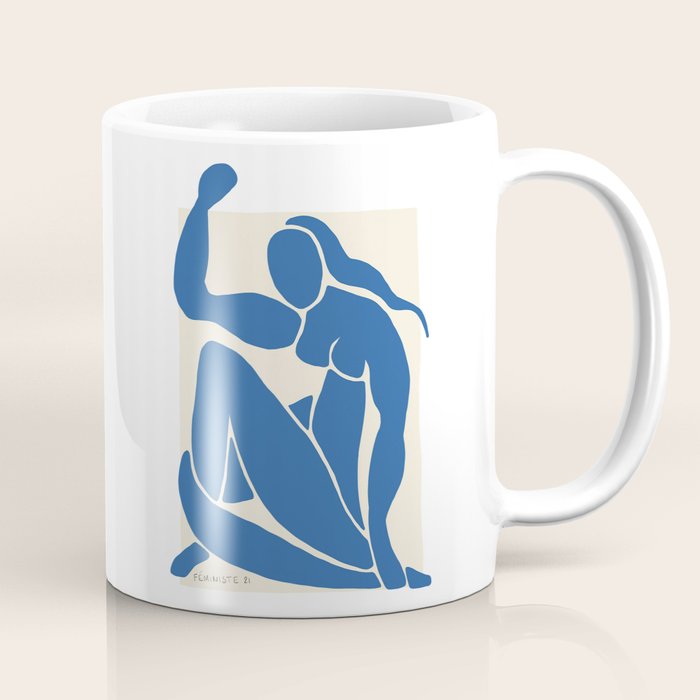 NUDE FEMINISTE - Feminist Art - Matisse Nude Blue Coffee Mug Gallery Image 1